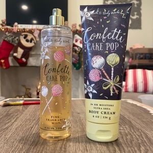 Confetti Cake Pop bath and body mist & lotion